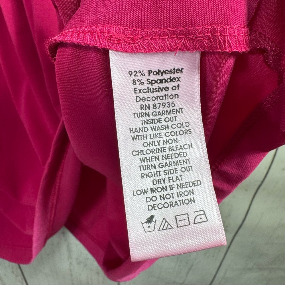 Susan Graver Liquid Knit Pink Embellished Tunic Top 3X Glam Resortwear Feminine - Picture 10 of 13